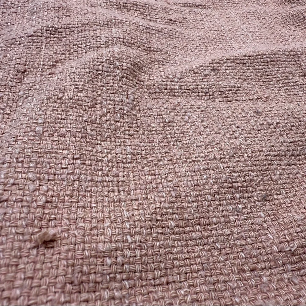 West Elm Blush Knit Textile Pillow Cover